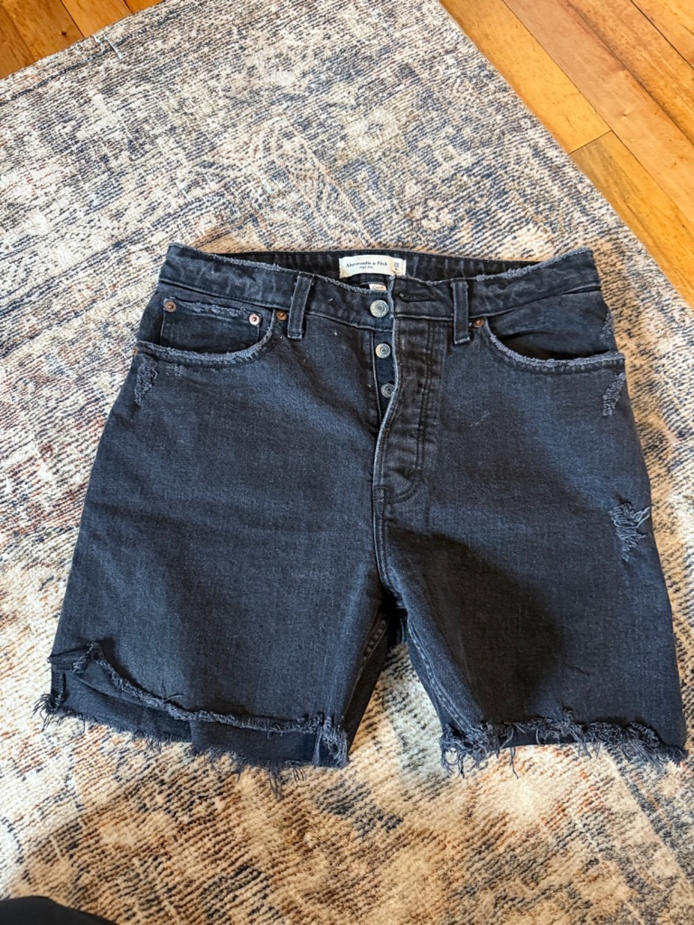 Abercrombie high rise curve love shorts